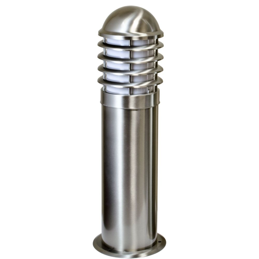 Dabmar Lighting D790-L6-30K-SS316 LED Stainless 316 Mini Bollard Caged Light, 120V, E26, Color Temperature 3000K, Stainless Steel Finish