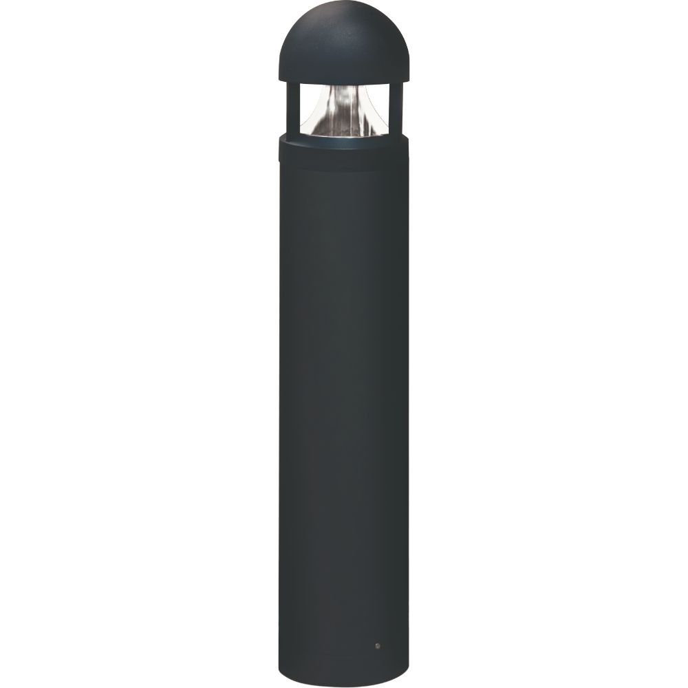 Dabmar Lighting D800-L12-50K-B LED Cast Aluminum Bollard Clear, Voltage 120V-277V, G24, Color Temperature 5000k, Black Finish