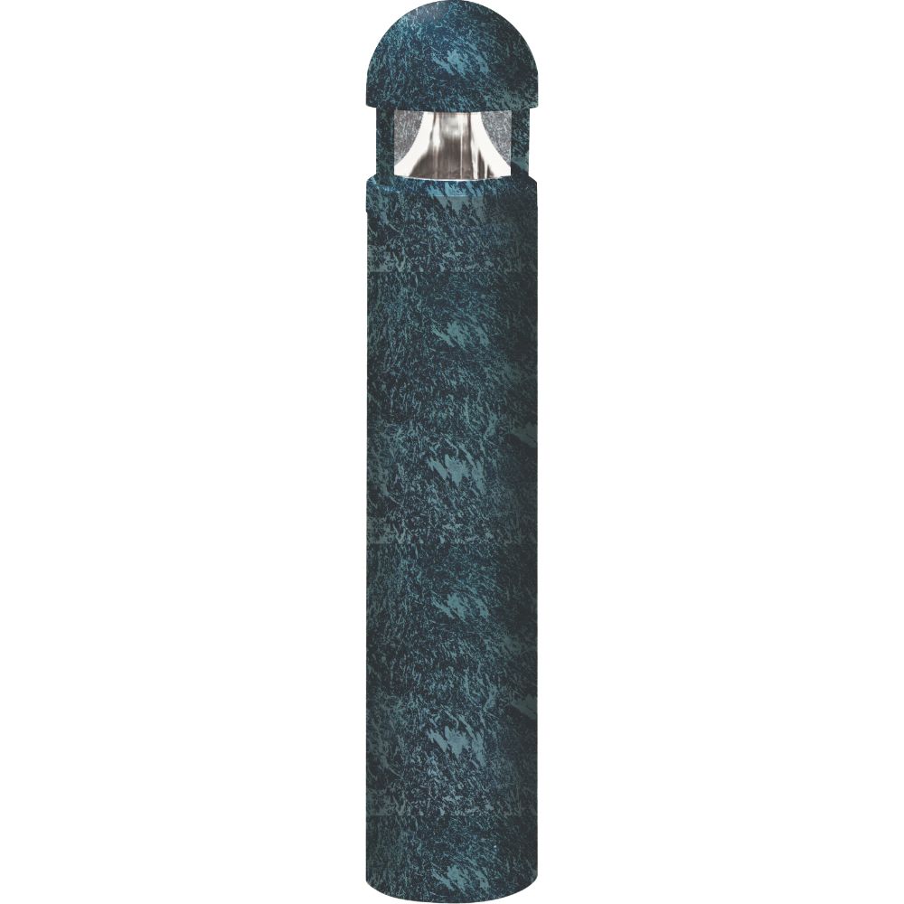 Dabmar Lighting D800-L6-60K-VG LED Cast Aluminum Bollard Clear, Voltage 120V, E26, Color Temperature 6000k, Verde Green Finish