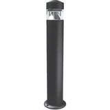 Dabmar Lighting D850-L12-30K-B LED Cast Aluminum Bollard Clear Light, 120V-277V, G24, Color Temperature 3000K, Black Finish