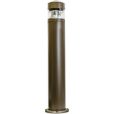 Dabmar Lighting D850-L20-30K-BZ LED Cast Aluminum Bollard Clear Light, 120V-277V, G24, Color Temperature 3000K, Bronze Finish