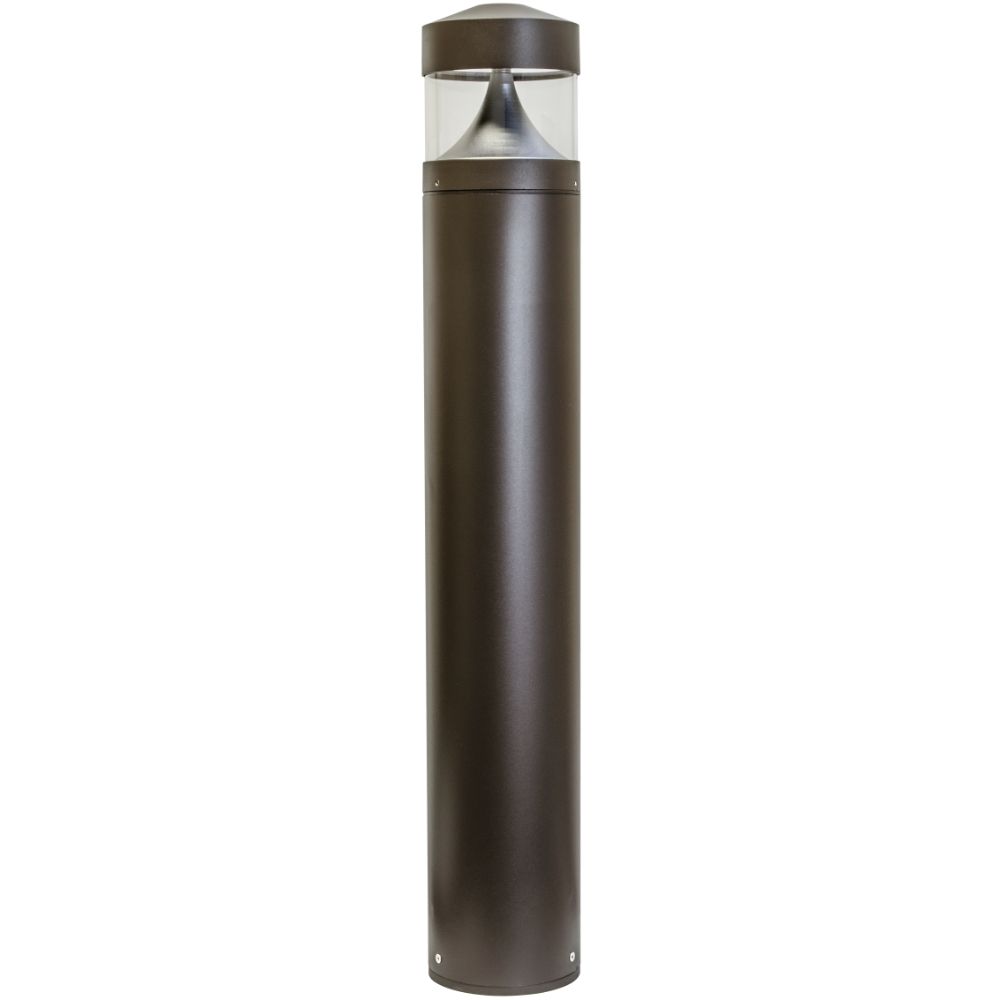 Dabmar Lighting D860-LB20-40K-BZ LED Cast Aluminum Bollard Diffused Light, 120V-277V, Color Temperature 4000K, Bronze Finish