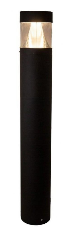 Dabmar Lighting D900-LB22-MULT-B LED Cast Aluminum Round Tunable Bollard Light, 120V-277V, LB, Multi Color Temperature, Black Finish