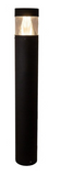 Dabmar Lighting D900-LB22-MULT-B LED Cast Aluminum Round Tunable Bollard Light, 120V-277V, LB, Multi Color Temperature, Black Finish