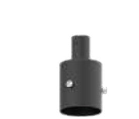 Westgate DAB-PA3-1 DAB 3in Pole Adapter For 1 Bell Arm, Black Finish