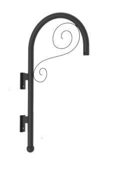 Westgate DAB-PB-C Dab Bent Decorative Pole-Mounting Bracket Model C, Black