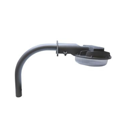 MaxLite DBL60UT5-WCSGPN Dusk-To-Dawn, Barn Light 60W Wattage Selectable, 120-277V, Type 5, CCT Select 3000K/4000K/5000K Selectable, Lens, 24" Arm, C-Max Photocell, Grey Finish