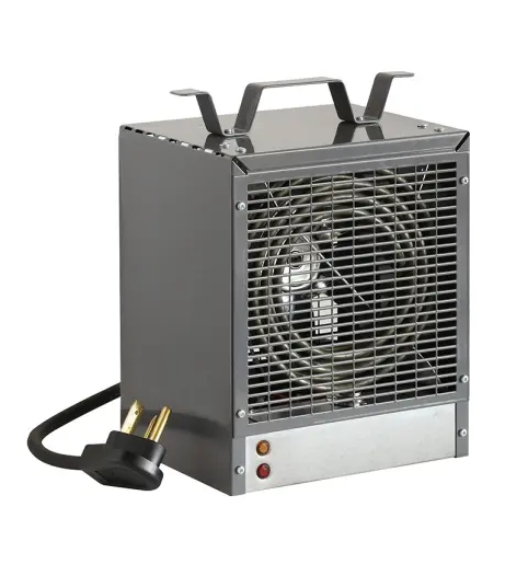 Cadet DCH4831LG Portable Grey Fan-Forced Construction Garage Workshop Heater 240V 20A 4800W Built-In Thermostat 41-135F UL Approved with 6 ft Cord NEMA Plug