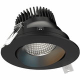 DALS Lighting DCP-GBR35-BK  Revolve Pro - 12W 1 LED Recessed Gimbal-2.5 Inches Tall and 4.25 Inches Wide