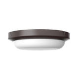 AFX Lighting DEAW08LAJENBZ Dean 8 Inch CCT LED Outdoor Flush Mount In Bronze With White Polycarbonate Diffuser