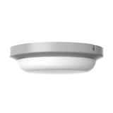 AFX Lighting DEAW08LAJENTG Dean 8 Inch CCT LED Outdoor Flush Mount In Textured Grey With White Polycarbonate Diffuser