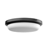 AFX Lighting DEAW11LAJENBK Dean 11 Inch CCT LED Outdoor Flush Mount In Black With White Polycarbonate Diffuser