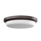 AFX Lighting DEAW11LAJENBZ Dean 11 Inch CCT LED Outdoor Flush Mount In Bronze With White Polycarbonate Diffuser