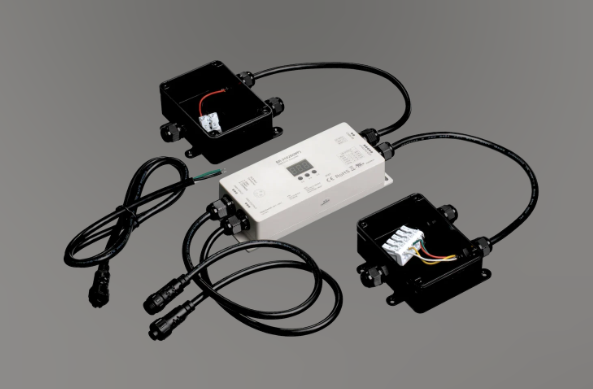 American Lighting DEC-DMX-IP67 DMX 4 Channel IP67 Decoder,  Including (1) Decoder + (2) 5 Pin Junction Box + (1) Female to Bare Wire Conkit