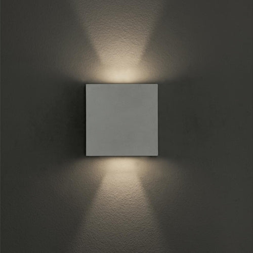 AFX Lighting DEXW060612L30MVWH Dexter 6 Inch Tall LED Outdoor Wall Sconce In White With Clear Acrylic Diffuser