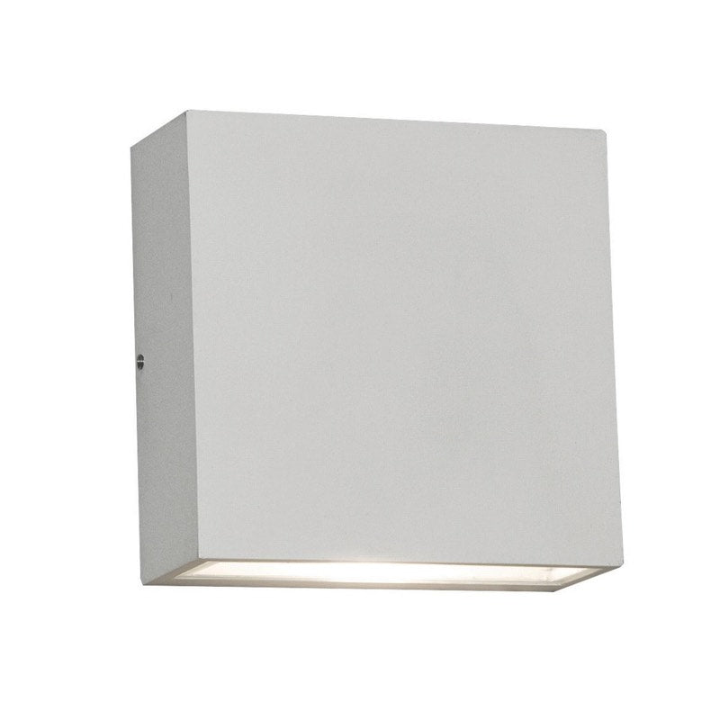 AFX Lighting DEXW060612L30MVWH Dexter 6 Inch Tall LED Outdoor Wall Sconce In White With Clear Acrylic Diffuser