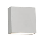 AFX Lighting DEXW060612L30MVWH Dexter 6 Inch Tall LED Outdoor Wall Sconce In White With Clear Acrylic Diffuser