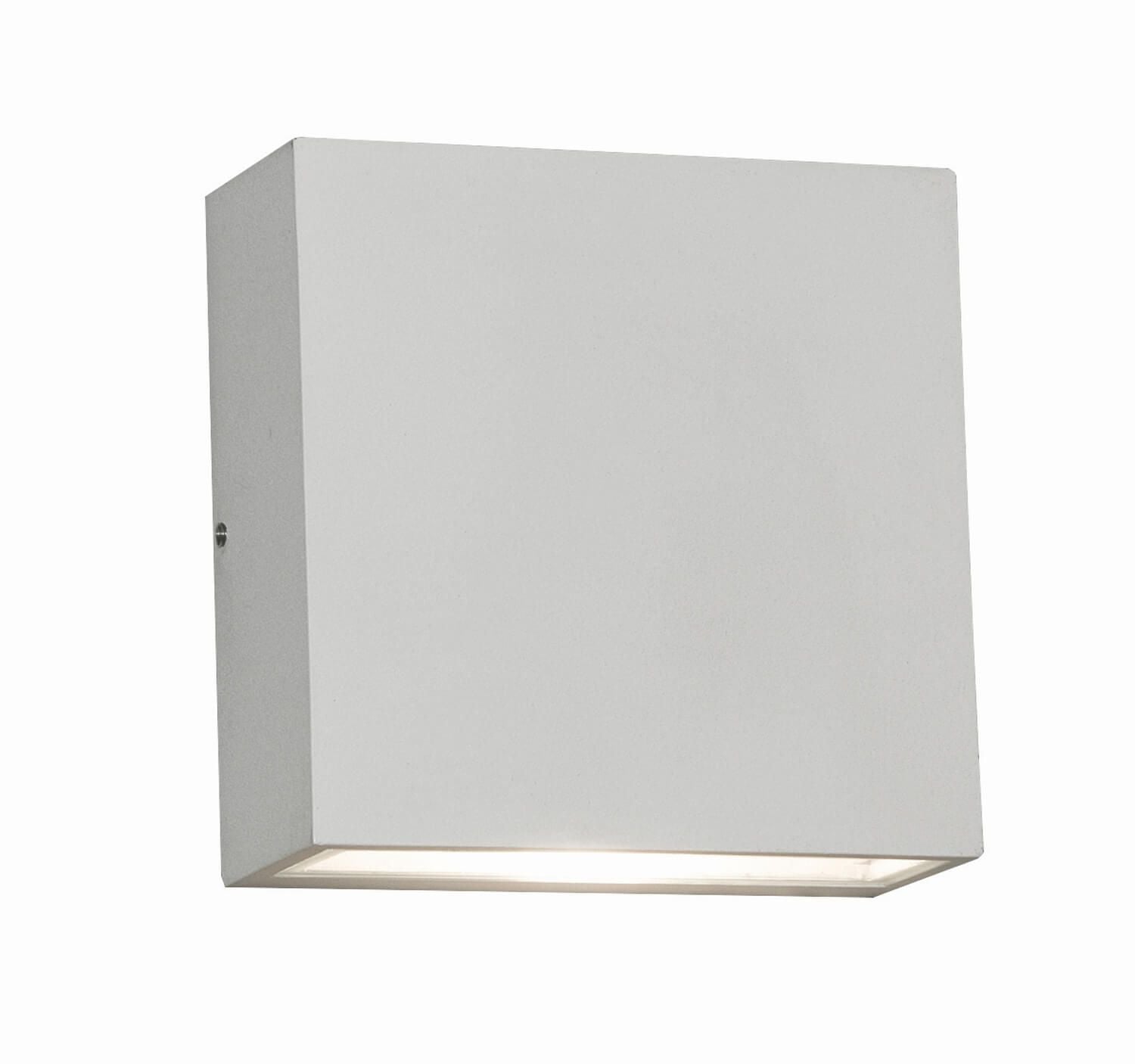 AFX Lighting DKTW050410L30D2WH Dakota 4 Inch Tall LED Outdoor Wall Sconce In White With Frosted Glass Diffuser