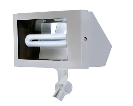 Dabmar Lighting DF5600-W Solid Brass Area Flood Light, White, 120 Voltage, Wattage 13 Watts