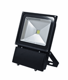 Dabmar Lighting DF5969-LB100-65K-B Cast Aluminum Slim Flood Light, Color Temperature 6500K, Black Finish