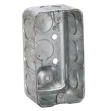 Orbit DHB-1-50 Drawn Galvanized Handy Box, 1 -Gang, 10 -Knockout, 1/2, 3/4 in Knockout, Steel, Gray Finish