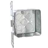 Orbit DHB-2-FB Drawn Galvanized Handy Box, 2 -Gang, 2 -Outlet, 10 -Knockout, 1, 1/2, 3/4 in Knockout, Steel, Gray Finish