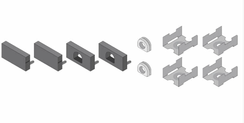 Diode LED DI-CHB-A3-ACC-BL A3 Channel Black Finish Accessories Pack (2) Open (2) Closed End Caps (2) Grommets (4) Mounting Clips