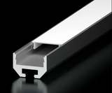 Diode LED DI-CPCHB-SQ-BL-96B 96" Square Channel Bundle of LED Tape Lighting (Black Finish, Black Lens, End Caps