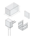 Diode LED DI-LIN-TE-BFC Field Connector for Top Bend Linaire Flex, Bottom