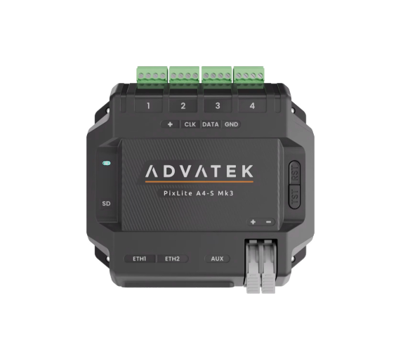 Advatek PixLite A4-S Mk3 electronic device on a white background