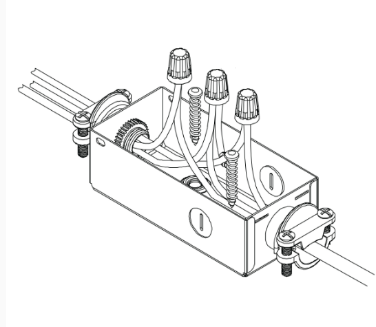 Diode LED DI-SABER-HW-JBOX SABER LED Under Cabinet Light Junction Box, White Finish