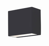 AFX Lighting DKTW050410L30D2BK Dakota 4 Inch Tall LED Outdoor Wall Sconce In Black With Frosted Glass Diffuser