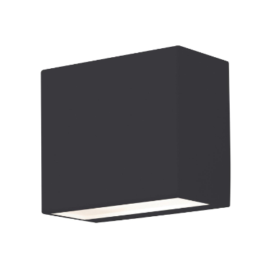 AFX Lighting DKTW0504LAJUDBK Dakota 4 Inch LED Outdoor Wall Sconce Light Watt 12W, 120-277V, Selectable 5CCT - Black Finish