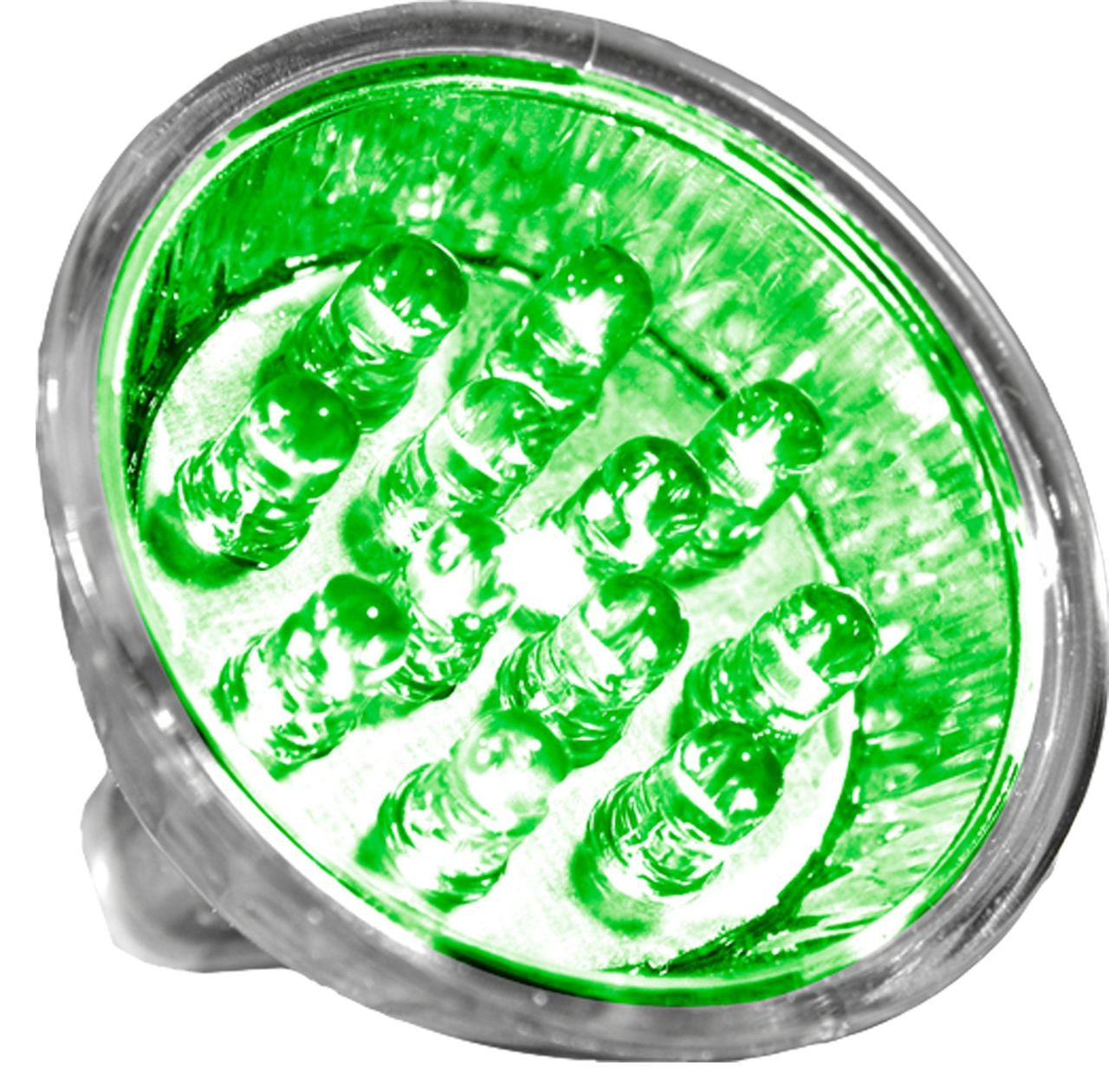 Dabmar Lighting DL-MR16-LED/1-12/G Light Bulb MR16 LED 0.6 Watt 12 LEDs Green 12V, Green