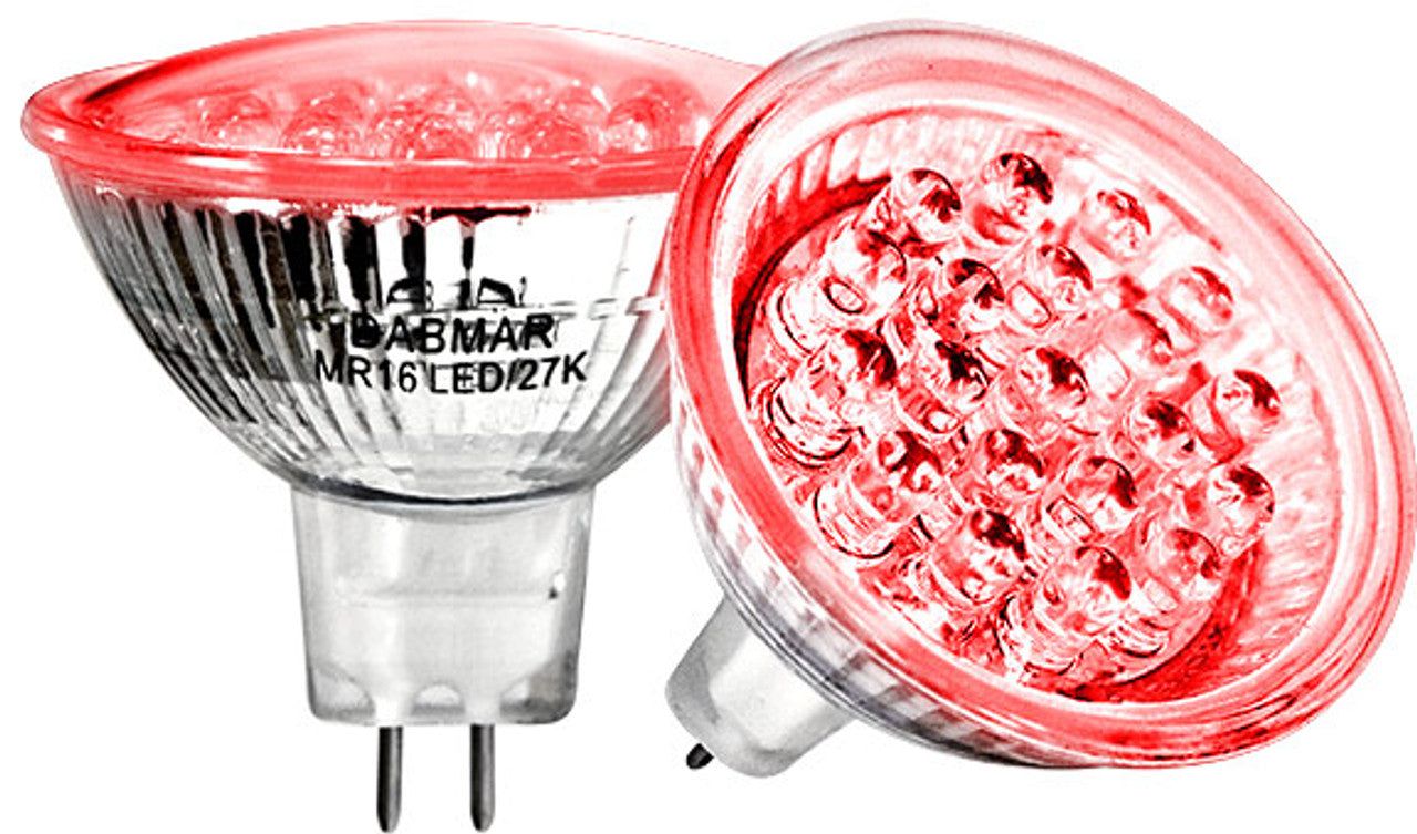 Dabmar Lighting DL-MR16-LED/20/R Light Bulb MR16 LED 1.5 Watt 20 LEDs Red Color 12V, Red