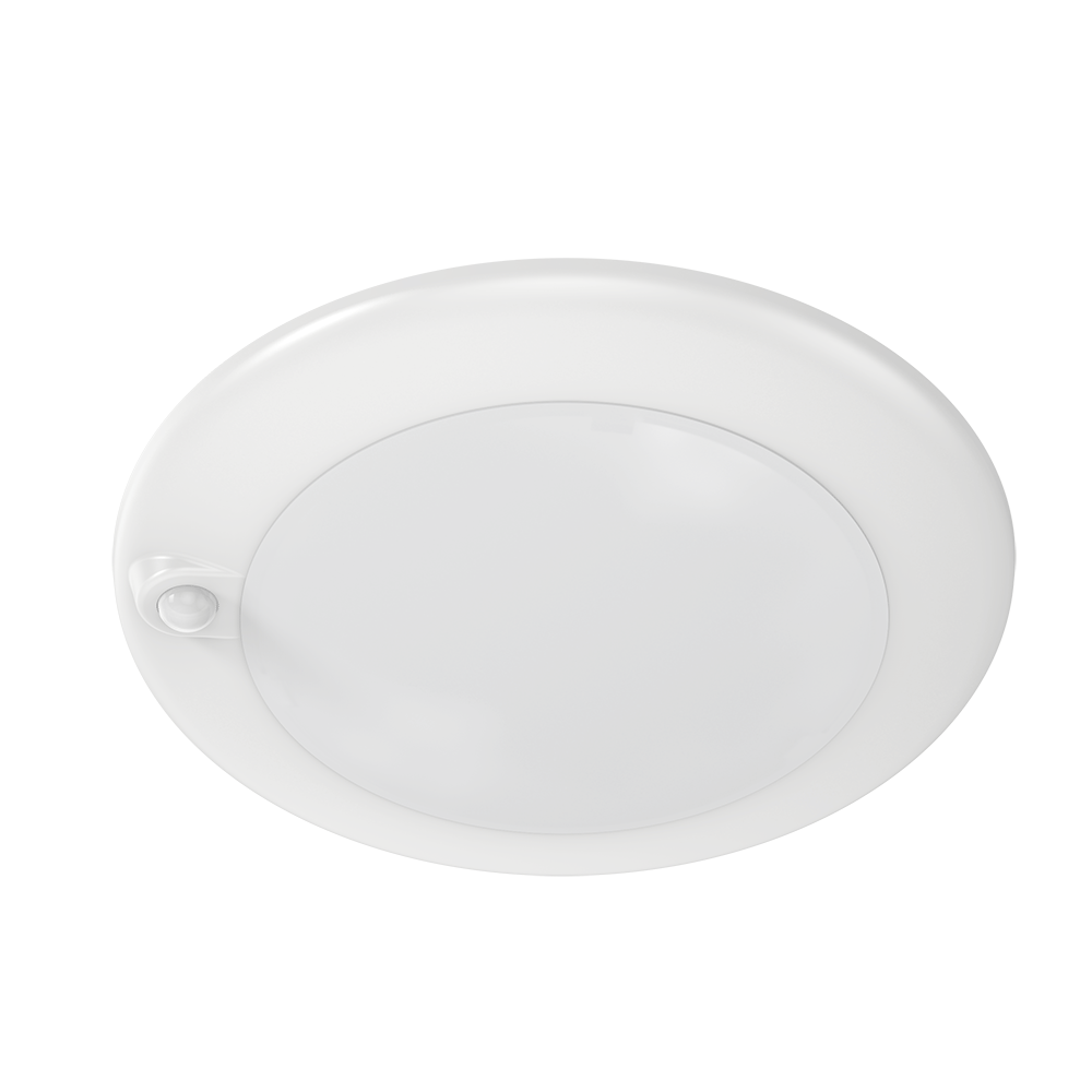 Lotus LED Lights DL205S-6-15W-5CCT-R90-0081-WH 6″ PIR Round Disk Downlight – 15W, 5CCT Adjustable (2700K-5000K), 1110-1270 Lumens, 115° Wide Beam, Triac Dimming (10-100%), CRI 90+, Wet/Closet Rated, White