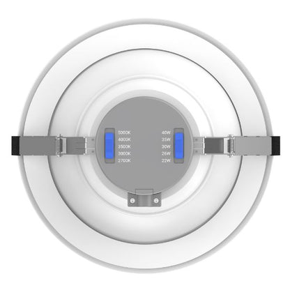 Lotus LED Lights DL254-10-40W-M-A5C5-HO 10" Round Commercial LED Downlight, Color Temperature 2700K-5000K, Lumens 4360 lm, , 120-347V, Matte White