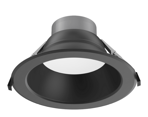 Lotus LED Lights DL254-10-40W-M-A5C5-HO-BK 10" Round LED Downlight, 5CCT & 5-Wattage Selectable, Up to 40W, High Output, Black Trim & Black Reflector