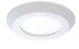 Westgate DLSF4-MCT5 4 Inch Architectural Flat Disk Light, 12W CCT Selectable 2700K/3000K/3500K/4000K/5000K, 1080Lm, 80 CRI With Recessed Accessories