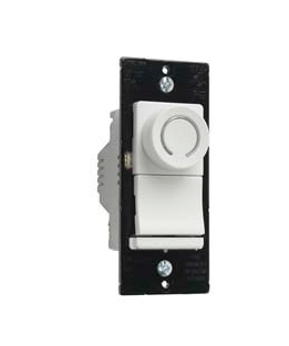 Wattstopper DRCL453PW 450W CFL/LED, 700W Incandescent Single Pole/3-Way, Preset Rotary Dimmer, White