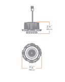 DMF Lighting DRD4M07930WFWO Recessed Wide Flood Adjustable LED Downlight Module, Lumens 750 lm, Color Temperature 3000K, 93+ CRI, 0-10V, White Finish