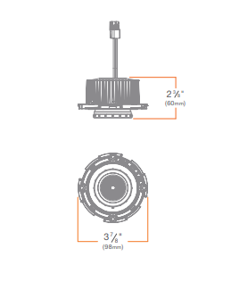 DMF Lighting DRD4M07927WFWO Recessed Wide Flood Adjustable LED Downlight Module, Lumens 750 lm, Color Temperature 2700K, 93+ CRI, 0-10V, White Finish