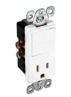 Orbit DRDS15-A Decora 15A S/P Stack Switch / Receptacle Almond