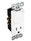 Orbit DRDS15-BK Decora 15A S/P Stack Switch / Receptacle Black