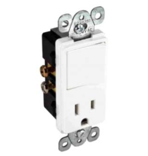 Orbit DRDS15-W Decora 15A S/P Stack Switch / Receptacle White