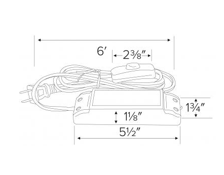 Elco Lighting DRV12V30W Driver for Aster Puck Lights Under Cabinet Lighting, Wattage 30W, Voltage 12V