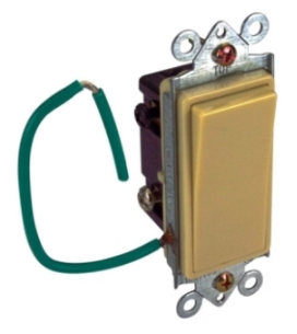 ORBIT DS415-I 15A 4-W Rocker Switch, Ivory Finish