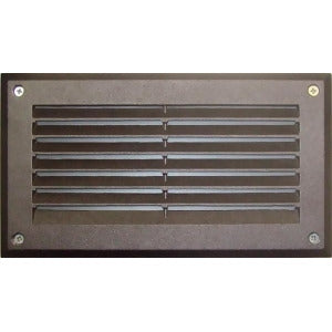 Dabmar Lighting DSL1000-L12-40K-BZ G24 LED Cast Aluminium Louvred Step Light, Voltage 120V-277V, Wattage 12W, Color Temperature 40K, Bronze