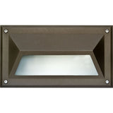 Dabmar Lighting DSL1002-BZ LED Recessed Hooded Brick Step Light, Voltage 120V, Bronze Finish