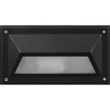 Dabmar Lighting DSL1002-B LED Recessed Hooded Brick Step Light, Voltage 120V, Black Finish